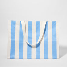 Load image into Gallery viewer, Carryall Beach Bag Le Weekend Mid Blue Cream
