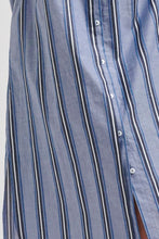 Load image into Gallery viewer, The Annie Short Sleeve Shirtdress - Denim Blue Stripe
