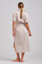 Load image into Gallery viewer, The Annie Short Sleeve Shirt Dress - Stone/White