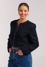 Load image into Gallery viewer, The Audrey Boucle Jacket - French Navy