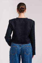 Load image into Gallery viewer, The Audrey Boucle Jacket - French Navy