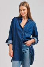 Load image into Gallery viewer, The Boyfriend Oversized Shirt - Dark Denim