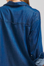 Load image into Gallery viewer, The Boyfriend Oversized Shirt - Dark Denim