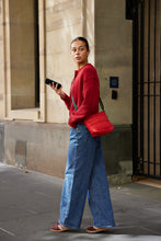 Load image into Gallery viewer, stash base crossbody (cloud) - cherry red