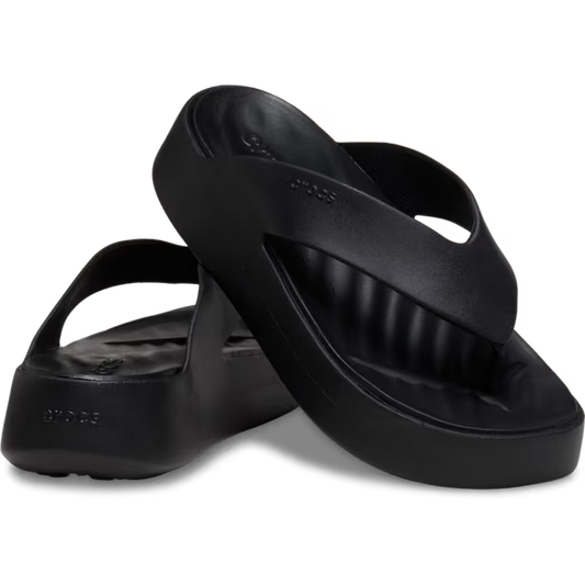 Black sandals on a white background
