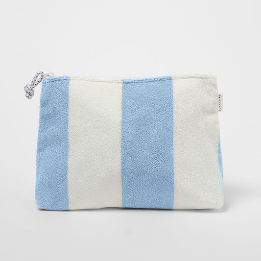 Terry Beach Pouch La Mer Med Blue Stripe