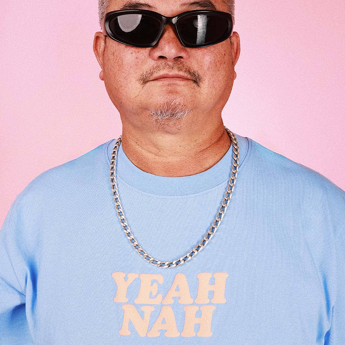 Yeah Nah Slang Tee in Blue