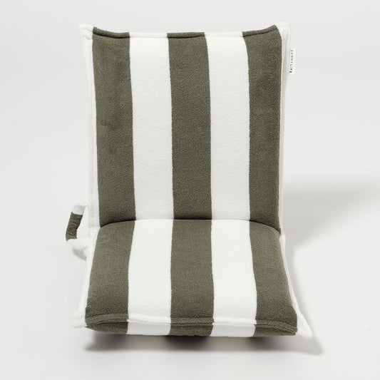 Terry Travel Lounger The Vacay Olive Stripe
