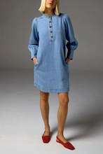 Load image into Gallery viewer, elocution dress - light washed denim