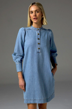 Load image into Gallery viewer, elocution dress - light washed denim