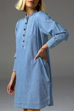Load image into Gallery viewer, elocution dress - light washed denim