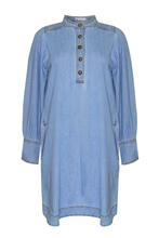 Load image into Gallery viewer, elocution dress - light washed denim