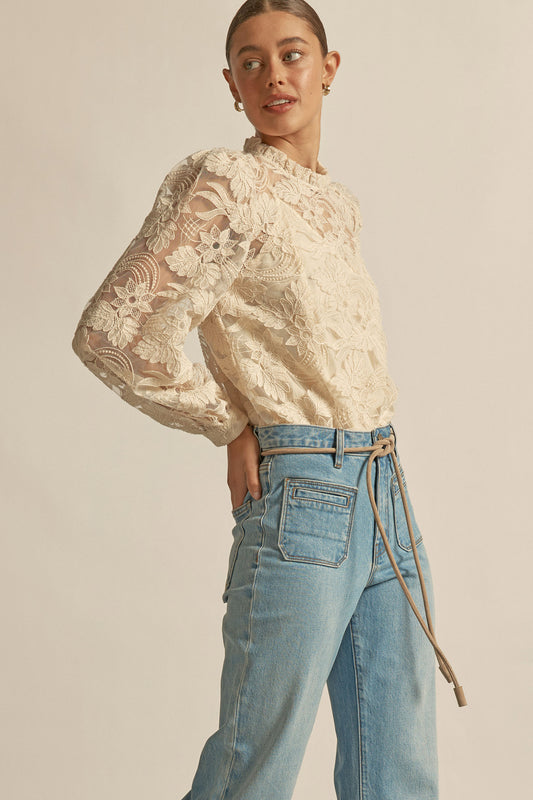 glint top - ecru