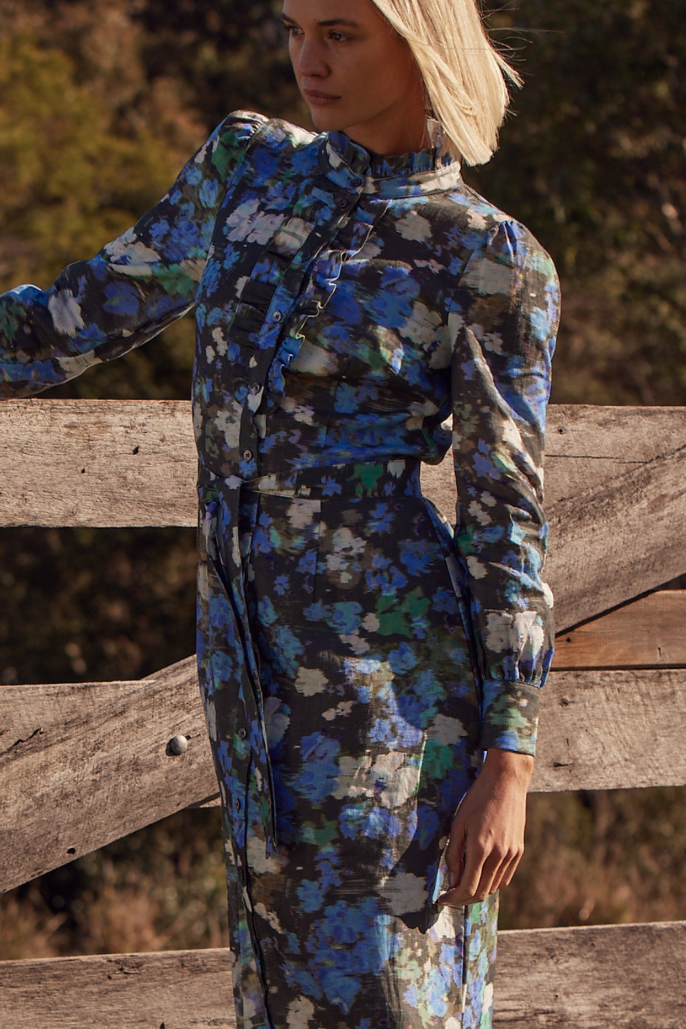 graduate dress - forest blur