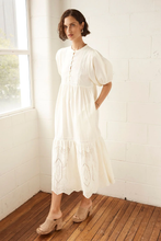 Load image into Gallery viewer, helm dress - cream broderie