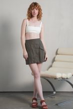 Load image into Gallery viewer, Ilaria Linen Skirt Khaki