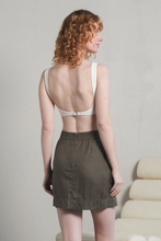 Load image into Gallery viewer, Ilaria Linen Skirt Khaki