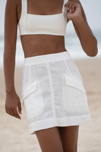 Load image into Gallery viewer, Ilaria Linen Skirt Ivory
