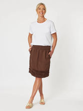 Load image into Gallery viewer, Mimi Ruffle Hem Linen Skirt Koko