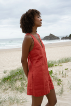 Load image into Gallery viewer, Isla Linen Dress Hibiscus