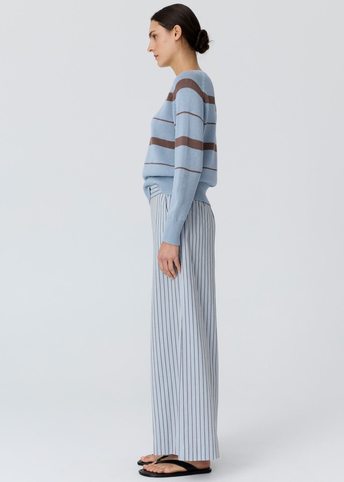 Rosin Stripe Knit Blue/Choc