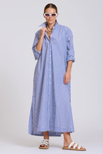 Load image into Gallery viewer, The Sybil Oversized Dress - Navy Stripe