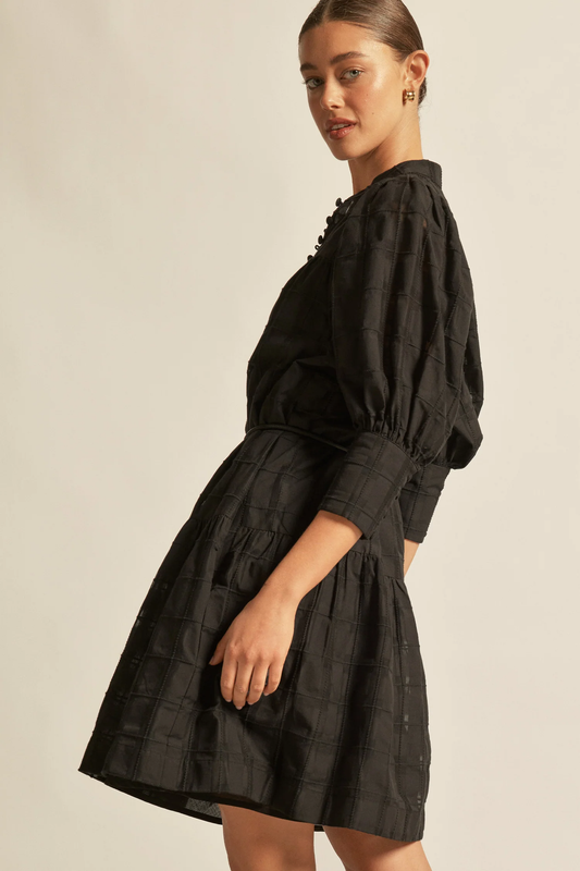 Paloma dress black check