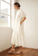 Load image into Gallery viewer, helm dress - cream broderie