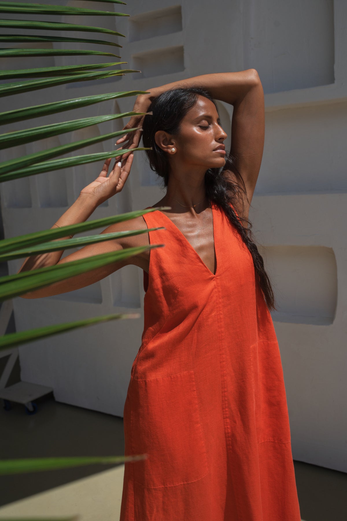 Iris Linen Dress Spritz