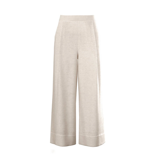 Ivy Linen Crop Pants - Oatmeal