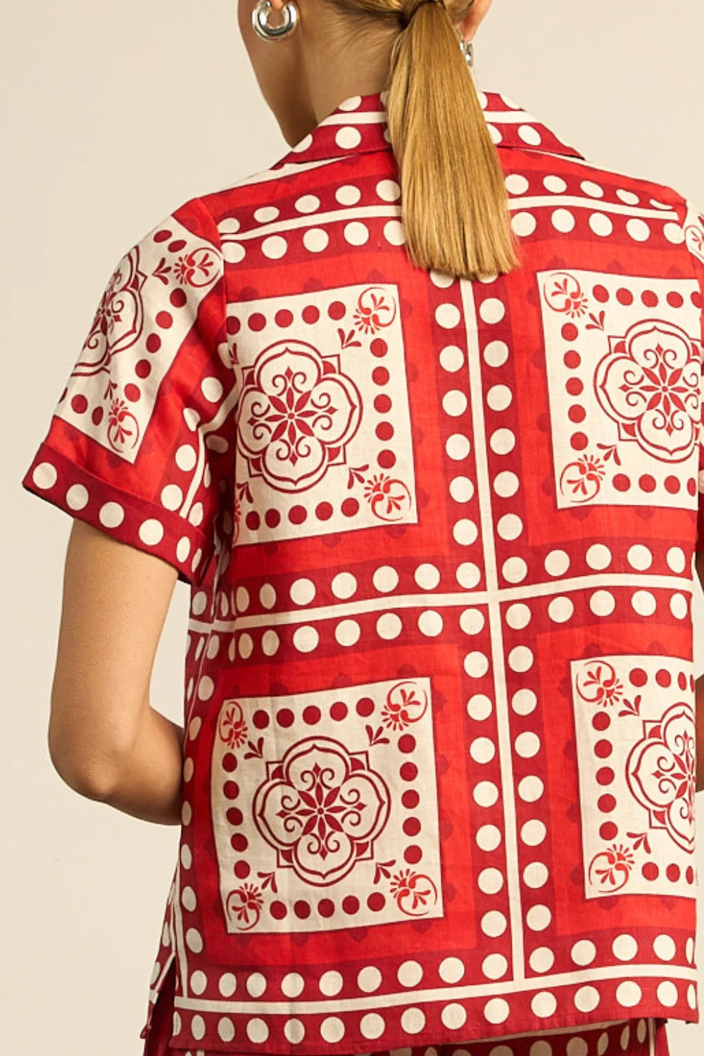 lumen top - poppy scarf