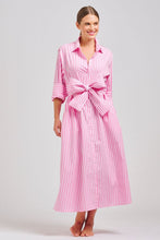 Load image into Gallery viewer, The Luna Oversized Long Shirtdress - Pink Stripe