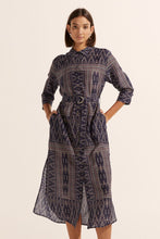 Load image into Gallery viewer, pinpoint dress - midnight aztec