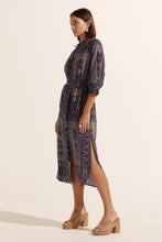 Load image into Gallery viewer, pinpoint dress - midnight aztec