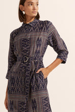 Load image into Gallery viewer, pinpoint dress - midnight aztec