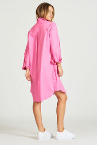 The Popover Shirtdress - Hot Pink