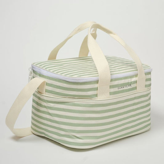 Light Cooler Bag Sea Sage Stripe