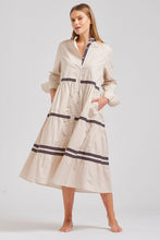 Load image into Gallery viewer, The Sandy Relaxed Tiered Dress - Stone