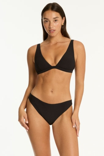 Spinnaker Longline Bralette Black