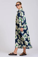 Load image into Gallery viewer, The Luxe Luna Longline Shirt Dress - Navy and Green Floral