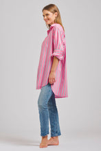 Load image into Gallery viewer, The Oversized Boyfriend Shirt - Pink Multi Stripe