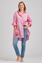 Load image into Gallery viewer, The Oversized Boyfriend Shirt - Pink Multi Stripe