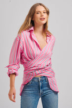 Load image into Gallery viewer, The Oversized Boyfriend Shirt - Pink Multi Stripe