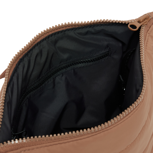stash base crossbody (cloud) - hazelnut