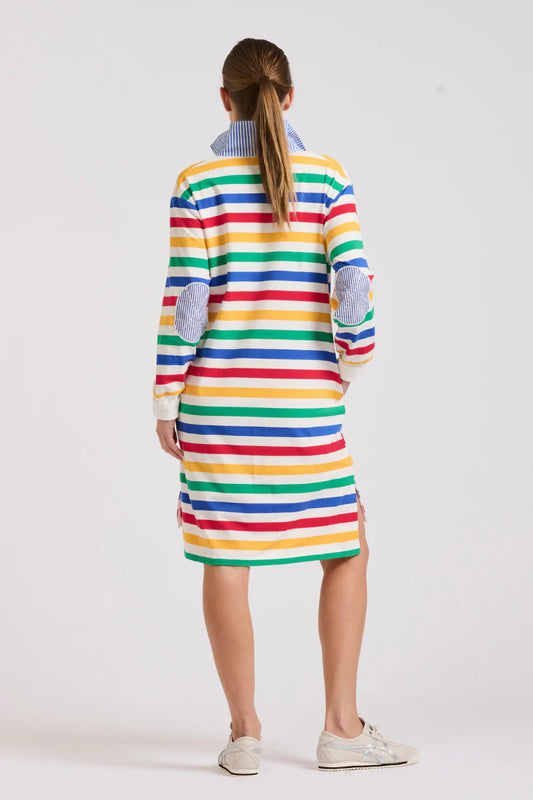 Rugby Summer Dress - Multi Stripe