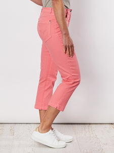 Cropped Miracle Denim Jean - Coral