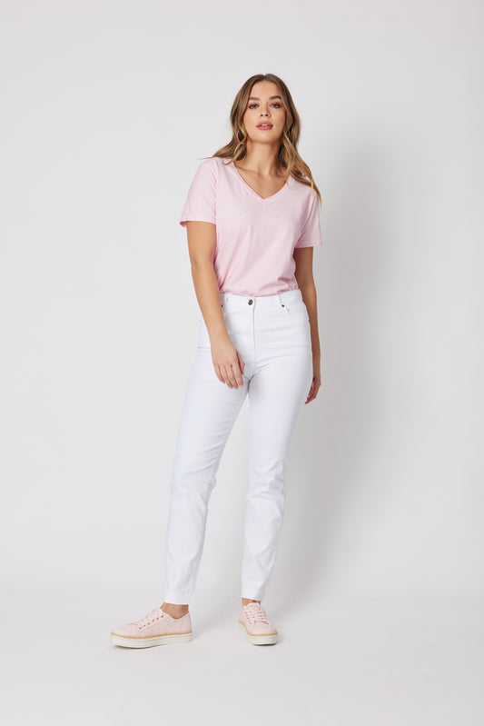 Slim Leg Miracle Denim Jean - White