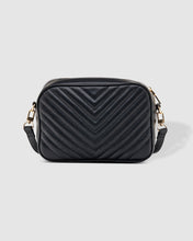 Load image into Gallery viewer, Anastasia Black Quilted Crossbody Bag