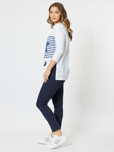 Load image into Gallery viewer, Tie front gathered jogger jean by Threadz.