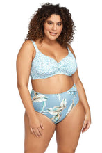 Load image into Gallery viewer, REVERSIBLE HIGH WAIST SWIM PANT | BLUE